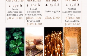 Klusās nedēļas dievkalpojumi Dundagas evaņģēliski luteriskajā baznīcā